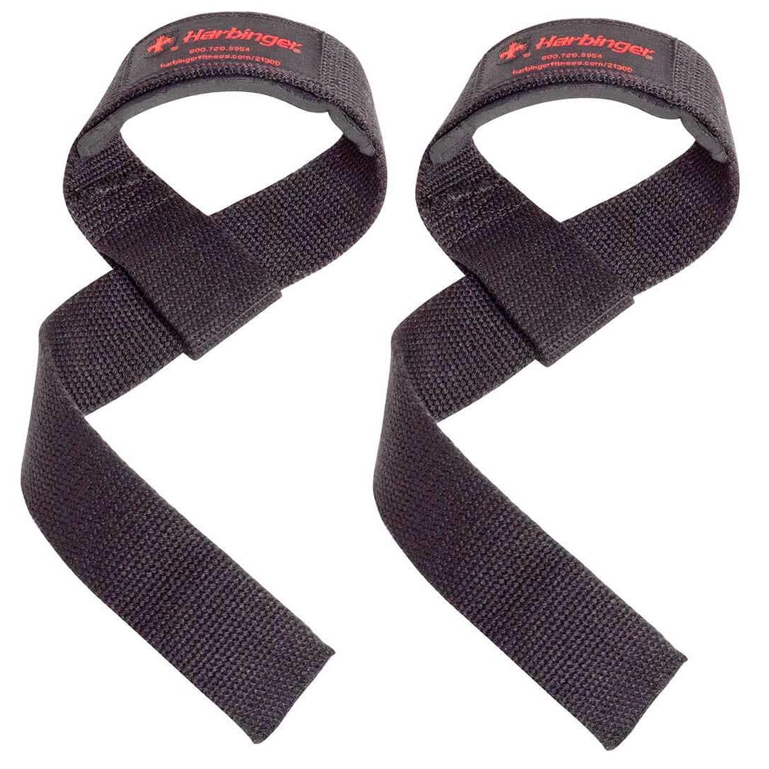 Harbinger Padded Cotton Lifting Straps BLACK 21"