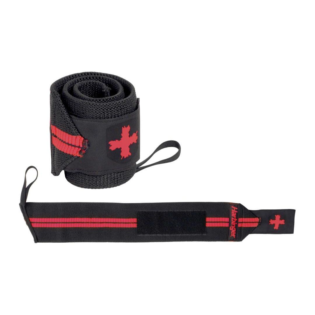 Harbinger Red Line Thumb Loop wrist Wraps Blk/Red 18"